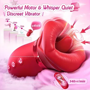 Vibrador 4 en 1 para Lamer y Chupar la Lengua, Cunnilingus, Succión de Senos para un Orgasmo Instantáneo, Juguetes Sexuales para <span class=keywords><strong>Mujeres</strong></span> - Product Image 3
