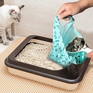 Cornstarch-Based Cat Litter & Dog Poop Bags with Handle, Extra Thick Leak-Proof Waste Bags for Cats and Dogs, Lavender Scent - Product Image 2