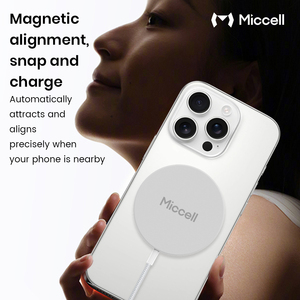 Miccell – Chargeur sans fil magnétique 3-en-1 25W à prix avantageux avec câbles <span class=keywords><strong>de</strong></span> données <span class=keywords><strong>de</strong></span> 1,2 m pour téléphone, montre et écouteurs - Product Image 3