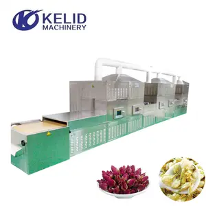 Tunnel Continuous Conveyor Belt Moringa Leaves Powder Microwave Sterilization Drying Machine