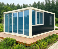 Cabine préfabriquée en conteneur avec façade en acier, entièrement assemblée, installation rapide pour bureau de chantier, studio, façade de cabine préfabriquée en conteneur
