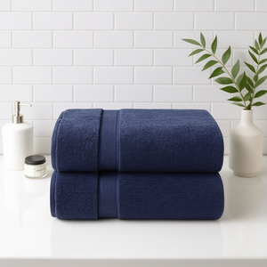 Ensemble de 2 serviettes de bain Db, 100% coton, antimicrobien, couleur unie, rectangulaire, pour adultes - Product Image 2