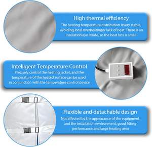 Kit de Calentador de Tambor de Doble Barril de Alta Potencia 2000W, Manta Térmica para Tambores de 55 Galones con Termostato Ajustable de 0-190 °C - Product Image 6