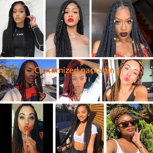 Extensions de cheveux synthétiques pré-étirés 4X 52 pouces personnalisés <span class=keywords><strong>Expression</strong></span> africaine Tresse facile Cheveux au crochet résistants à la chaleur - Product Image 6