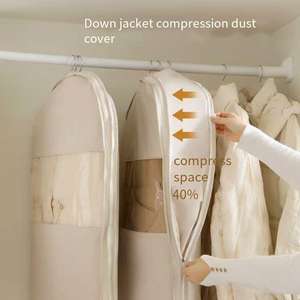 Nouvelle housse de compression transparente pour vêtements de maison, anti-poussière, pour armoire, sac suspendu avec fonction de protection anti-poussière - Product Image 2