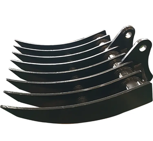 Râteau d'excavatrice, râteau à racines, râteau à roches pour le défrichement et le tri des roches, adapté aux excavatrices de différentes capacités - Product Image 1