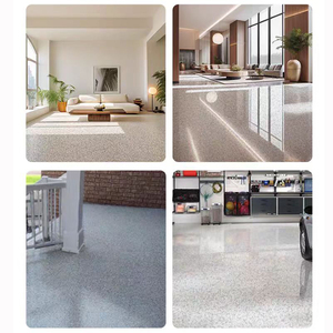 Marble Effect Epoxy Floor Coating Self-Leveling Interior <b>Paint</b> Colored Sand Liquid Concrete Floor Sprayer Brush-friendly - Product Image 3