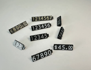 Etiquetas <span class=keywords><strong>de</strong></span> Precio Modernas, Portátiles, en Forma <span class=keywords><strong>de</strong></span> Cubo, Blancas sobre Negro, con Símbolo Euro, Mini, Desmontables, Ligeras, Plegables y Giratorias, para Exhibición en Tiendas Minoristas - Product Image 2