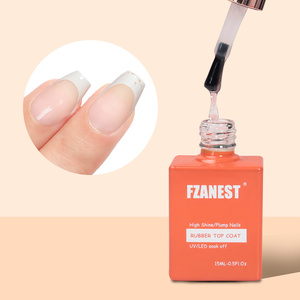 FZANEST 15ml <span class=keywords><strong>Gel</strong></span> de Goma para Uñas, Capa Superior y Base de Goma, Capa Superior Suave Despegable y Pegable - Product Image 3