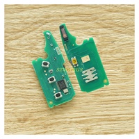 Clé de voiture pliable à 3 boutons Po, télécommande 433 MHz, puce ID46, ABS noir, verrouillage/déverrouillage du hayon