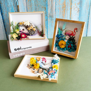 Cadre <span class=keywords><strong>photo</strong></span> fleurs séchées fait main DIY Fête des Mères Cadre <span class=keywords><strong>photo</strong></span> fleurs éternelles Cadeau de table Kit de matériel pour activité créative - Product Image 2