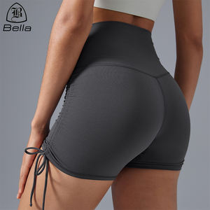 Leggings de sport de haute qualité, plissés, à cordon de serrage, taille haute, effet push-up, pour le yoga, la gym, les shorts de sport pour femmes, pantalons de yoga - Product Image 1