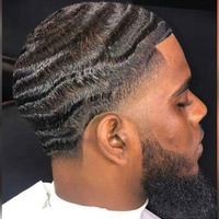 Peluca Afro Rizada de Silicona GL PU para Hombre, Unidades Capilares Kontes de Piel Fina, Peluca de Cabello Humano Natural Afro para Hombres Negros