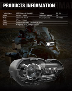 Faro LED para motocicleta para 2005 ~ <span class=keywords><strong>2009</strong></span> <span class=keywords><strong>BMW</strong></span> <span class=keywords><strong>K1200R</strong></span> Accesorios proyector Faro LED - Product Image 2