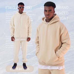 Sweat à capuche en coton épais essentiel pour l'hiver Logo de la marque personnalisé Vêtements de rue pour hommes Sweats à capuche surdimensionnés - Product Image 1