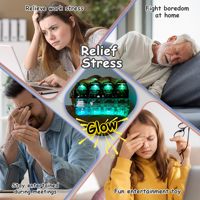 Wholesale 4 in 1 Transparent Stress Relief Clicker Toy Plastic Square Keyboard Fidget Keychain with LED Lights