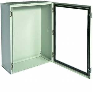 FL174A Personalizzabile con armadio in acciaio Hagers da parete con porta trasparente H800 W600 D300 Orion Plus - Product Image 1