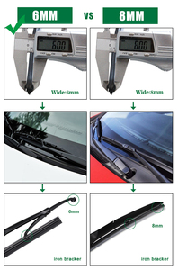 Escobillas Limpiaparabrisas Sin Estructura 2025, Negras, Alta Calidad, Tira de Sellado, Resistentes al Aceite, Protector de Bordes, Q7 CLK DS5 Sportage X-TRAIL, Caucho Natural - Product Image 4