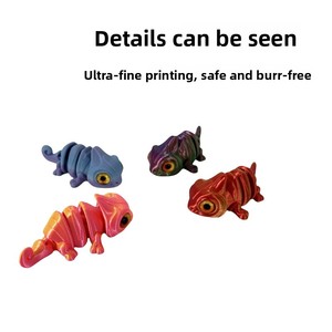 FUSEJOY Llavero de juguete y adorno para bolso de maternidad, con diseño de lagarto pequeño y adorable, impreso en 3D, realista, con ojos y cuerpo articulado, transfronterizo - Product Image 6
