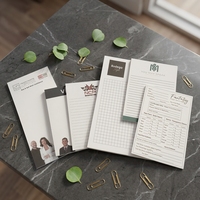 Bloc-notes A6 personnalisé de haute qualité avec logo, lignes horizontales, déchirable par le haut, portable, pour la planification quotidienne et les listes de contrôle