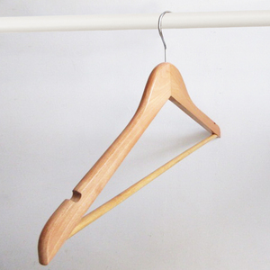 Perchas de madera delgadas con gancho plateado dentado de 12 mm para ropa, organizador de prendas, mapas, para tiendas departamentales - Product Image 4