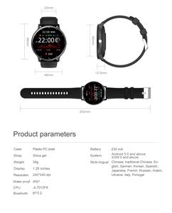 Montre connectée IUTECH <span class=keywords><strong>Wear</strong></span> ZL02CPRO avec écran HD, appels Bluetooth, assistant IA, étanche, longue durée de vie de la batterie, suivi de la santé et de la forme physique - Product Image 4