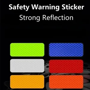 Autocollant réfléchissant en vinyle noir rétro-réfléchissant pour <span class=keywords><strong>casque</strong></span> de <span class=keywords><strong>moto</strong></span> et voiture, impression de logo personnalisée, haute visibilité - Product Image 4