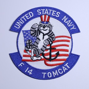 Distintivi Ricamati Personalizzati per Abbigliamento di Squadre Tattiche, Patch TOMCAT Distintivo per Spalla Giacca Squadroni di Caccia USA - Product Image 3