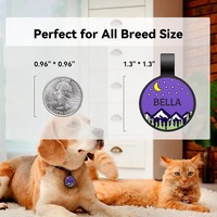 Modische Maßgefertigte Runde Silikon-Hundemarken im Cartoon-Stil mit Verschiedenen QR-Code-Dekorationen für Haustiere