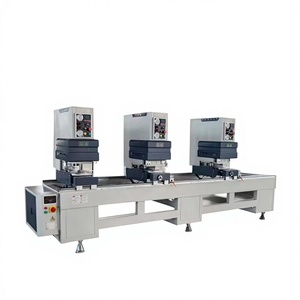 เครื่องเชื่อมแบบไร้รอยต่อคุณภาพสูงอัตโนมัติสามหัวสองด้าน สำหรับทำหน้าต่างและประตู PVC/UPVC - Product Image 1