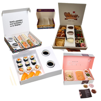 Boîte en papier d'emballage pour sauce piquante en carton sushi fast food jetable personnalisé à emporter