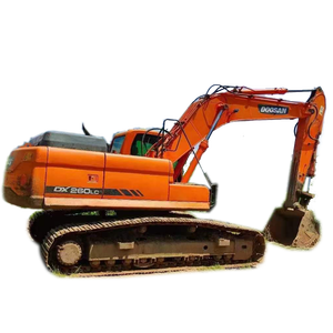 Excavadora de cadenas usada Doosan DX260 de 26 toneladas, Corea del Sur, buen estado, certificación CE, acoplador rápido, martillo hidráulico, bomba hidráulica KYB - Product Image 1