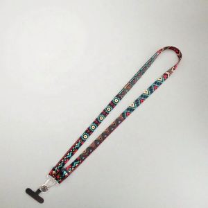 Wholesale <b>Polyester</b> Retro Style Adjustable <b>Lanyard</b> With Hanging Chain Pattern Crossbody Phone Strap - Product Image 4