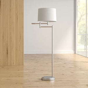Modern Designer 1-Light <strong>Swing</strong> <strong>Arm</strong> <strong>Floor</strong> <strong>Lamp</strong> With Drum Shades drop chandelier for Bedroom Living Room - Product Image 6