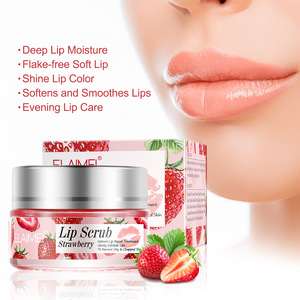 Crème pour les lèvres Elaimei 20g, hydratante, adoucissante, lissante, exfoliante, réparatrice des lèvres gercées, gommage pour les lèvres à l'orange, à la pêche et à la fraise - Product Image 2