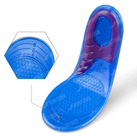 Semelle intérieure de sport en gel de silicone avec message souple et absorption des chocs pour la course à pied