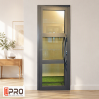 Porte d'entrée en aluminium à double battant personnalisée, profilés en aluminium pour fenêtres et portes, porte en aluminium à charnières