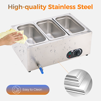 Équipement de restaurant Cuisine GN Casserole Commerciale Réchauffeur d'aliments Vapeur Table Top Bain Marie Réchauffeur d'aliments Affichage