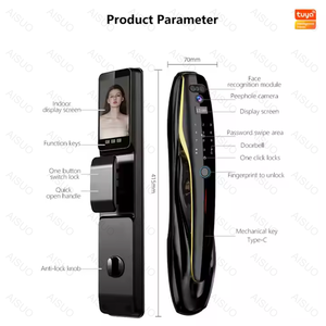 Suministros de Cerrajería AISUO Cerradura Inteligente Tuya para Portón <span class=keywords><strong>Exterior</strong></span> sin Llave con WiFi <span class=keywords><strong>Timbre</strong></span> Cámara y Lector de Huella Dactilar Biométrica - Product Image 5