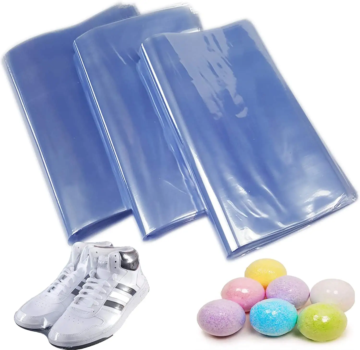 Stampa personalizzata impermeabile trasparente termoretraibile sapone cestini regalo sacchetti dell'involucro sacchetto di imballaggio stampato a colori per l'imballaggio