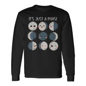T-shirt à manches longues Moon Phases pour les enseignants en sciences, retour à l'école - Product Image 1