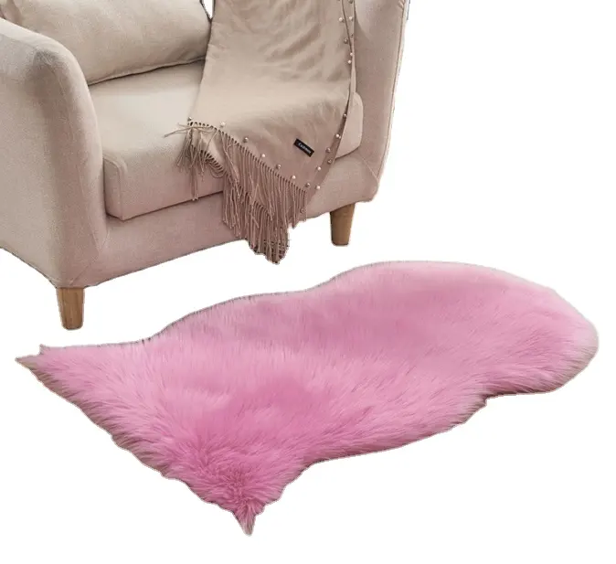 Dropshipping Luxury Fur Rugs Faux Carpets Sheepskin Living Room Floor Mats Soft Faux Fur Rug