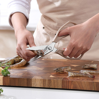 Ciseaux de cuisine en acier allemand 1.4116 de qualité supérieure avec étui magnétique, ciseaux multi-usages