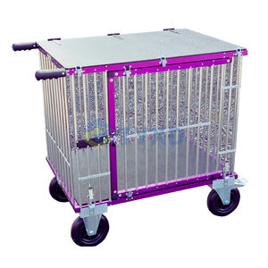 Portable grand <span class=keywords><strong>chariot</strong></span> d'exposition pour animaux de compagnie <span class=keywords><strong>chariot</strong></span> en aluminium pliable <span class=keywords><strong>chien</strong></span> toilettage bras bouton fermeture élégant motif Animal - Product Image 1