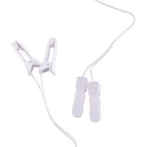 KM735 Clipe de orelha adaptador de fio de chumbo eletrodo fios de chumbo cabo de chumbo de substituição durável uso para massageador estimulador eletrônico