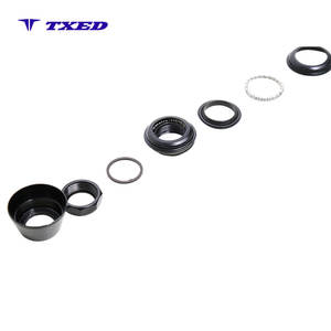 Jeu de têtes en acier NECO H112 pour vélo, 25,4x44x30mm, filetage H=25mm, 10 pièces, couvercle en alliage, finition noire - Product Image 1