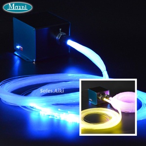 <span class=keywords><strong>Mayki</strong></span> LMK-502 Moteur d'éclairage à fibres optiques LED double port RGBW de haute qualité, blanc scintillant, pour plafond étoilé - Product Image 1