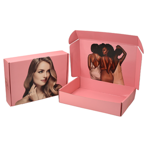 कस्टम लोगो सस्ते सादे कार्डबोर्ड कपड़े जूते डिलीवरी नालीदार मेलर पेपर बॉक्स लोगो पैकेजिंग - Product Image 1