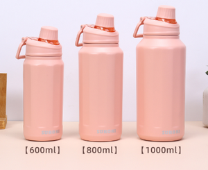 600 800 1000ml The Screw Cap Features Two Drinking Options <b>Straw</b> Cup - Product Image 4