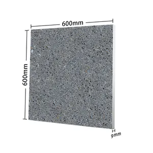 Ý Matte 600x600 gốm vuông đầy đủ cơ thể gạch đá Granite terrazzo nhà vệ sinh sàn màu xám sứ đất nung gạch